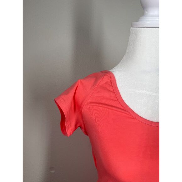 NWT Pact Womens Pink Open Back Mini Dress Sz M Criss Cross Flare Organic - Picture 2 of 9